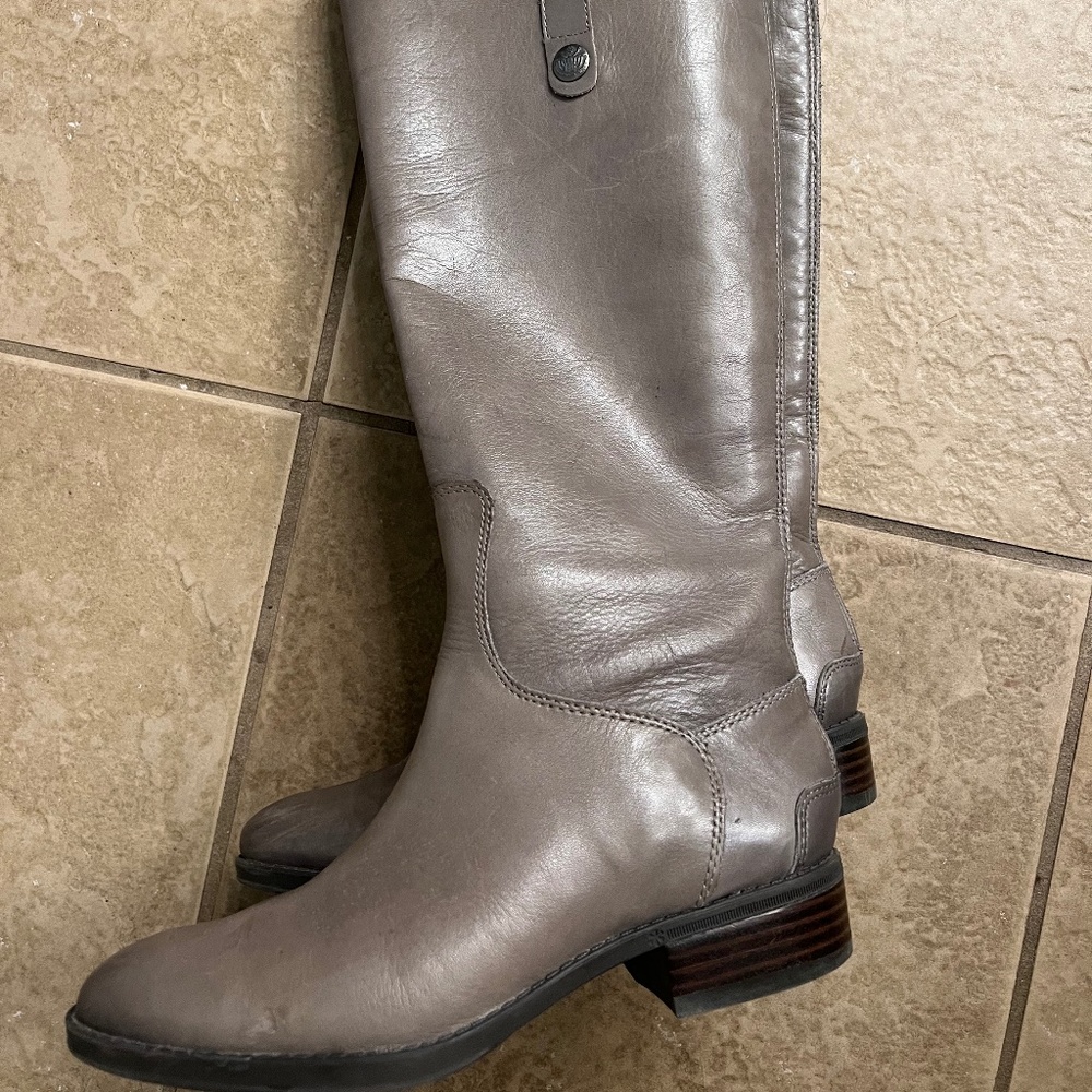 Grey Sam Edelman riding boots